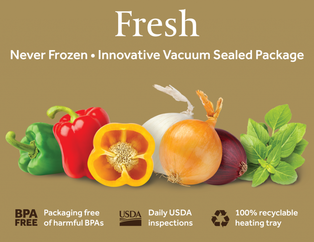 Fresh | Never Frozen • Innovative Vacuum Sealed Packaging