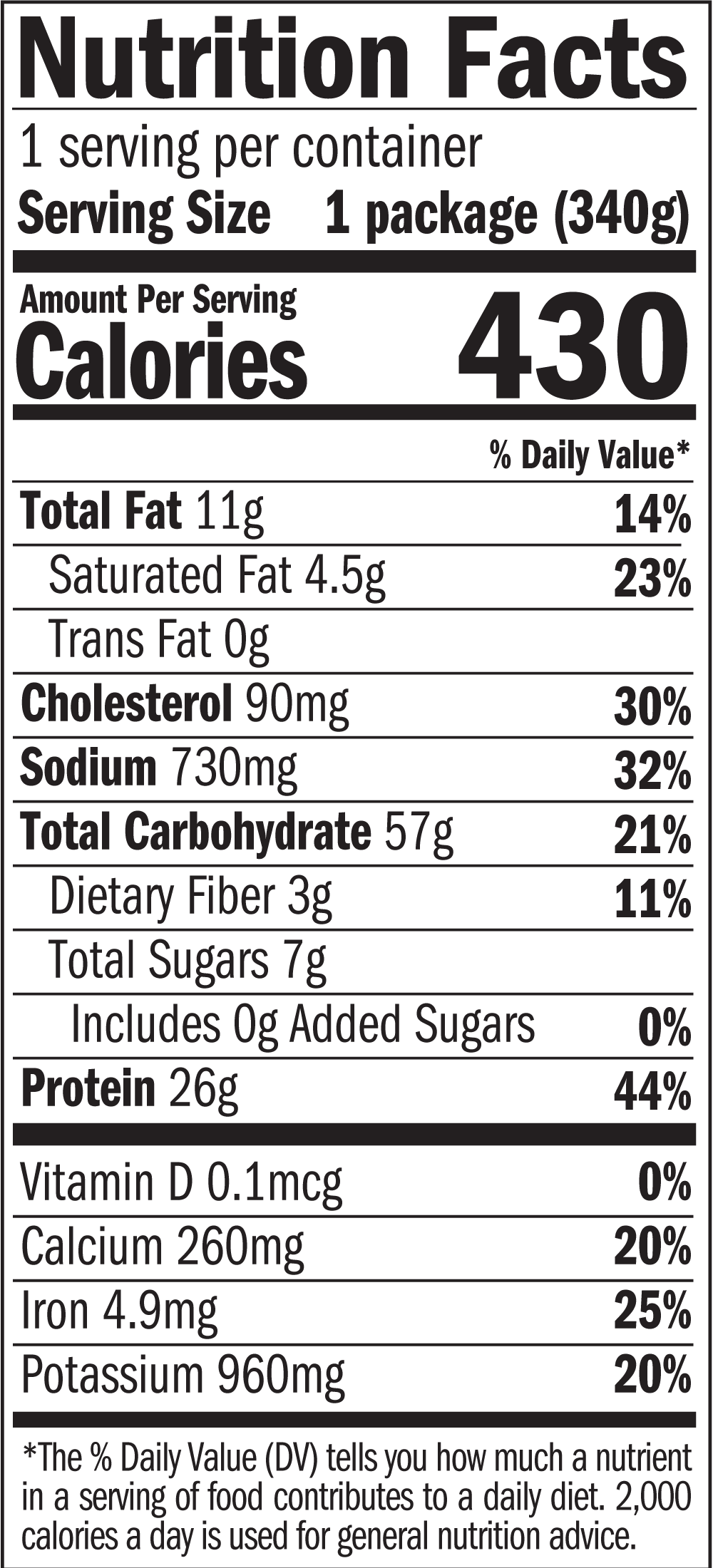 Southwest Inspired Pulled Chicken Nutrition Facts