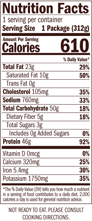 New! Mexican Inspired Barbacoa Beef Bowl Nutrition Facts
