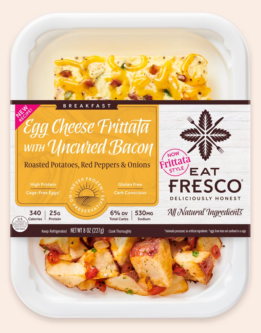 Egg Cheese Frittata with Uncured Bacon - Eat Fresco
