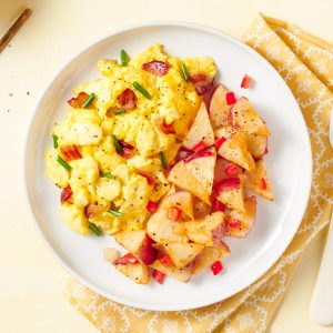 Egg Cheese Scramble with Uncured Bacon